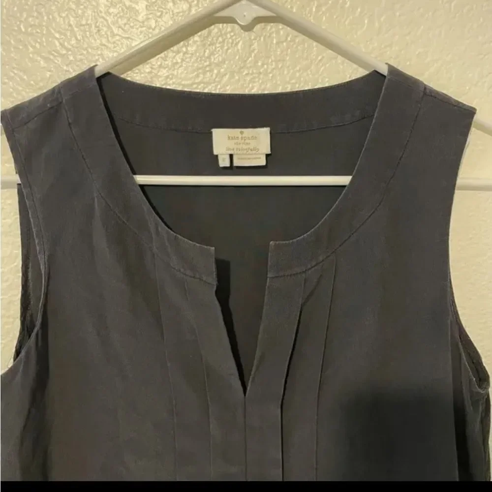 Kate spade black sleeveless‎ silk top 2